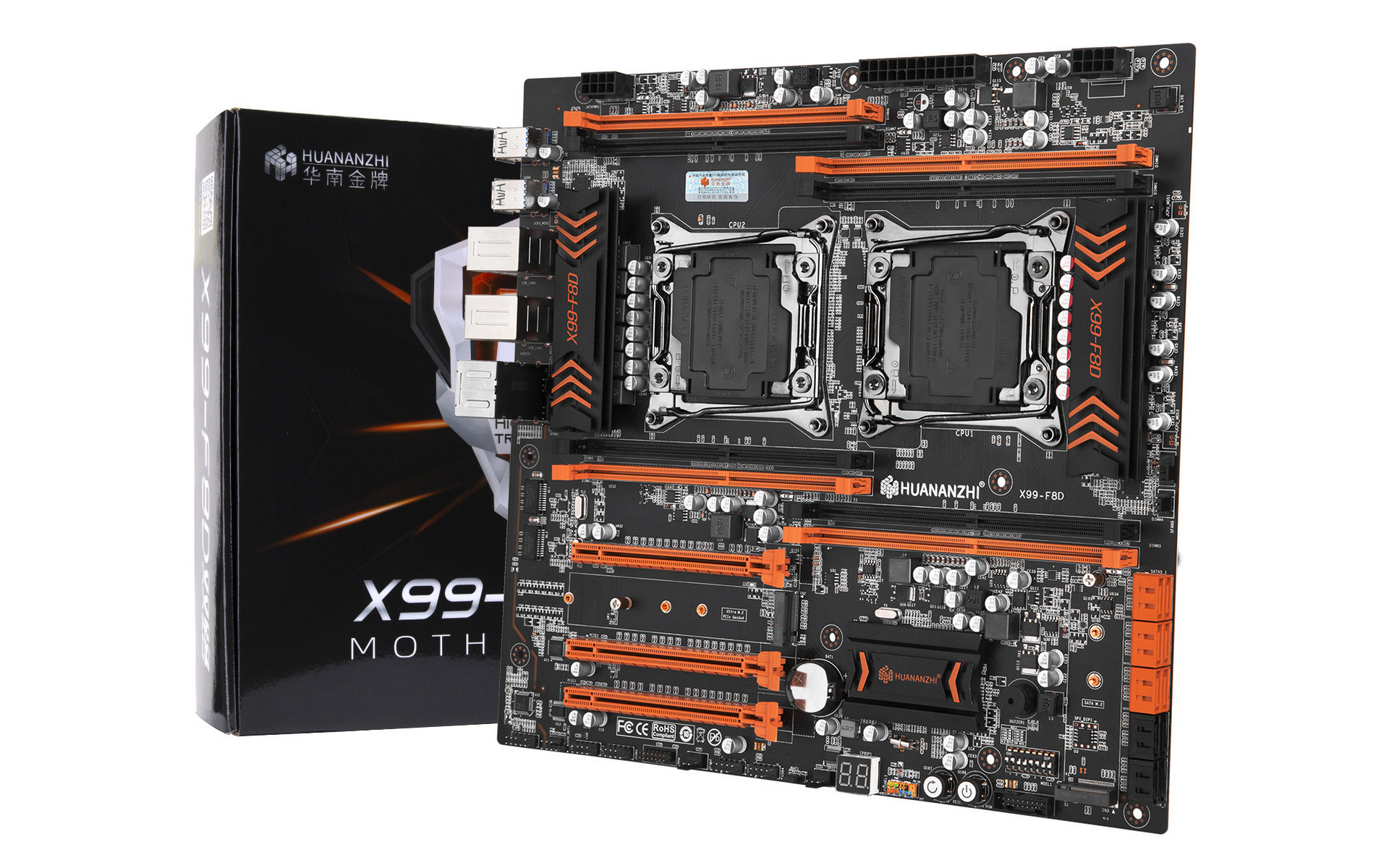 Mainboard HUANANZHI X99 F8D (RAM-4/Dual-XEON/NVMe/Dual-LAN)