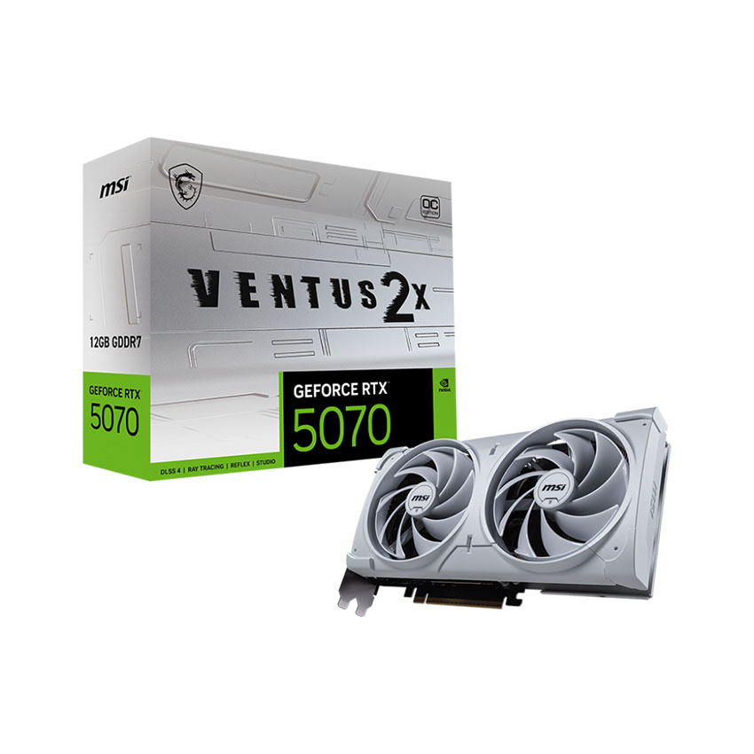 VGA MSI RTX 5070 12G VENTUS 2X OC WHITE