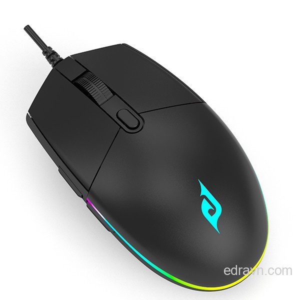 Chuột Gaming có dây Edra EM6102 PRO màu đen